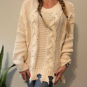 NEVER WORN Hyfve comfy oversized tan sweater